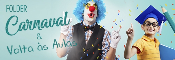 Banner Folder Carnaval e Volta s Aulas